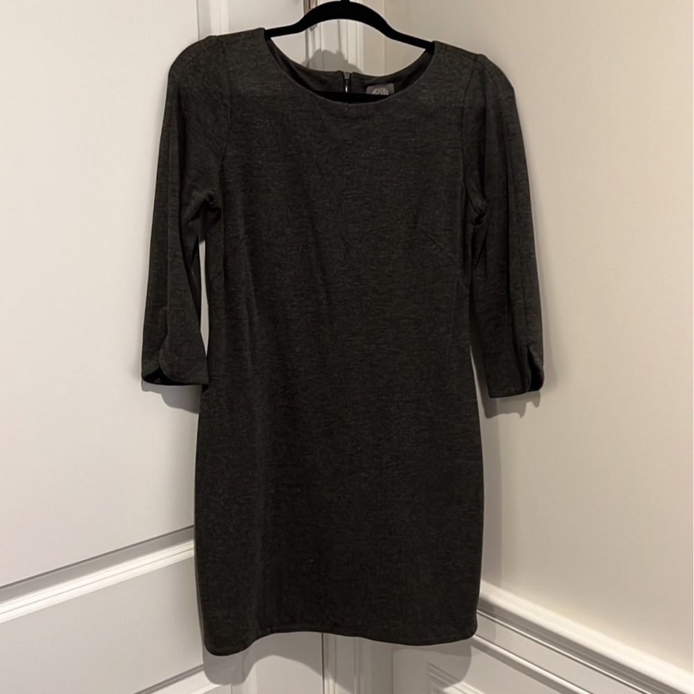 Vince Camuto Charcoal Long Sleeve Dress
